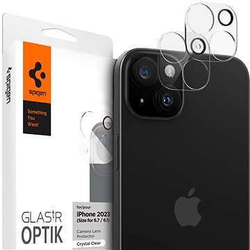 E-shop Spigen Glass tR Optik 2 Pack Crystal Clear iPhone 15/15 Plus/14/14 Plus
