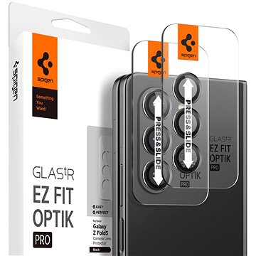 E-shop Spigen Glass tR EZ Fit Optik Pro 2 Pack Black Samsung Galaxy Z Fold5