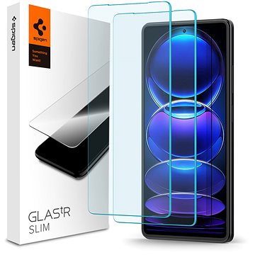 E-shop Spigen Glas TR Slim 2er-Set Xiaomi Redmi Note 12 Pro 5G/Redmi Note 12 Pro+ 5G/POCO X5 Pro 5G