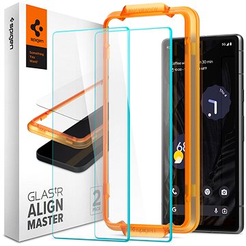 E-shop Spigen Glass Align Master Clear 2 Pack Google Pixel 7a