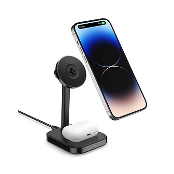 E-shop Spigen ArcField MagFit Dual Wireless Charger MagSafe/iPhone/AirPods 7.5W/5W PF2100 Black