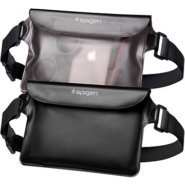 E-shop Spigen Aqua Shield WaterProof Waist Bag A620 2 Pack Black + Transparent Black
