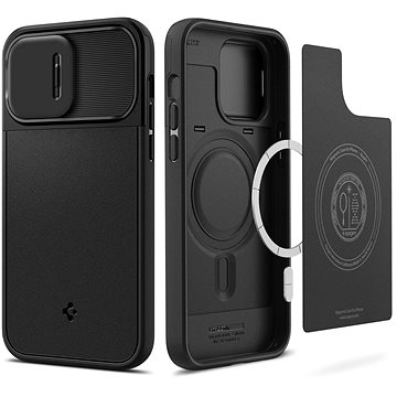 E-shop Spigen Optik Armor MagSafe Black iPhone 14 Pro Max