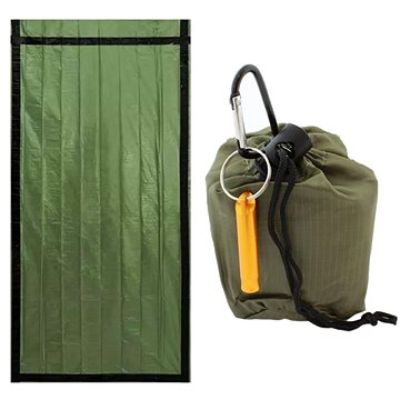 APT Skládací outdoorový spací pytel 200 × 90 cm - zelený