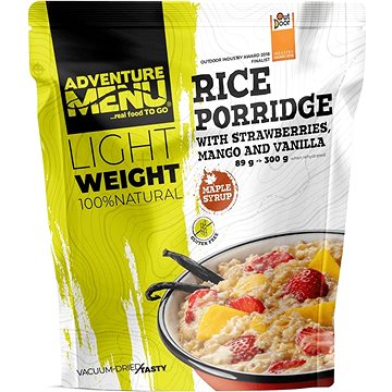 Adventure Menu Lightweight - Rýžová kaše s jahodou, mangem a vanilkou