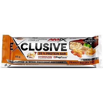 Amix Nutrition Exclusive Protein Bar, 85g, Peanut-Butter-Cake