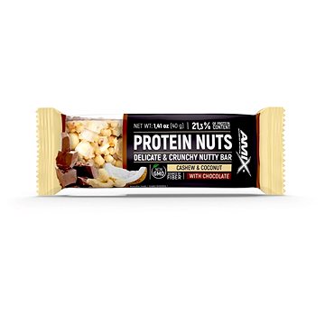 Amix Nutrition Protein Nuts Bar, 40g, Cashew, Coconut