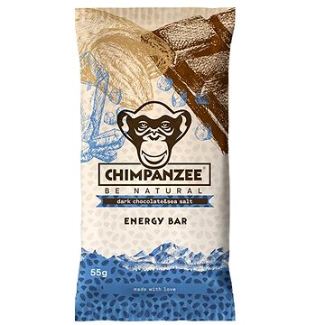 CHIMPANZEE Energy bar 55g, Dark Chocolate - Sea Salt