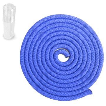 SEDCO Gymnastické bavlněné švihadlo 3m - PVC Tuba, modrá