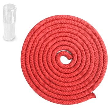 SEDCO Gymnastické bavlněné švihadlo 3m - PVC Tuba, červená