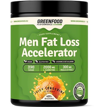 GreenFood Nutrition Performance Mens Fat Loss Accelerator Juicy tangerine 420g