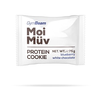 GymBeam MoiMüv Protein Cookie 75 g, borůvka bílá čokoláda