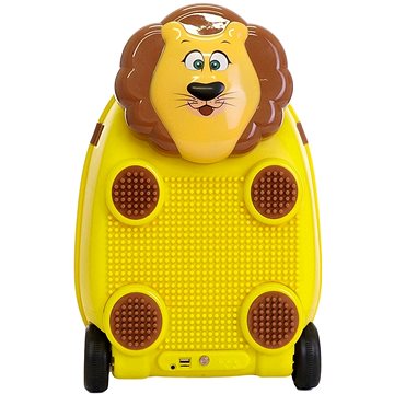 Dětský kufr na dálkové ovládání s mikrofonem (Lvíček-žlutý), PD Toys 3708, 46 x 33,5 x 30,5cm