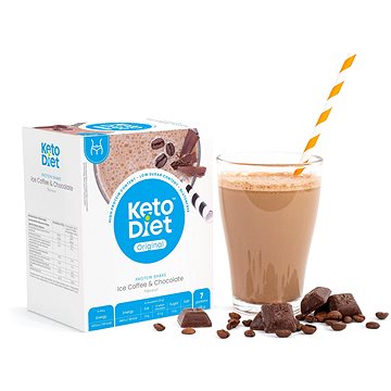 KetoDiet Proteinový nápoj - příchuť ledová káva a čokoláda (7 porcí)