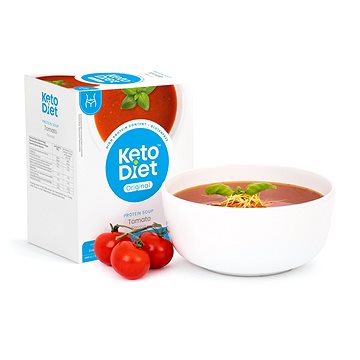 KetoDiet proteinová polévka - rajčatová s nudlemi (7 porcí)