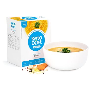 KetoDiet proteinová polévka - kuřecí s nudlemi (7 porcí)