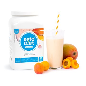 KetoDiet Proteinový nápoj - příchuť meruňka a mango (35 porcí)