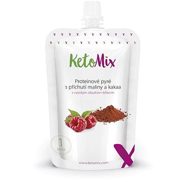 KetoMix Proteinové pyré s příchutí maliny a kakaa