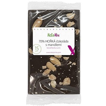 KetoMix 70% Hořká čokoláda s mandlemi 100 g