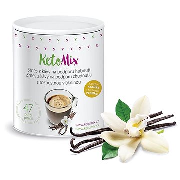 KetoMix Instantní káva na podporu hubnutí s vanilkou, 47 porcí