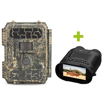 Fotopast OXE Panther 4G a binokulární noční vidění OXE DV29 + 32GB SD karta, SIM karta a 12 ks bater