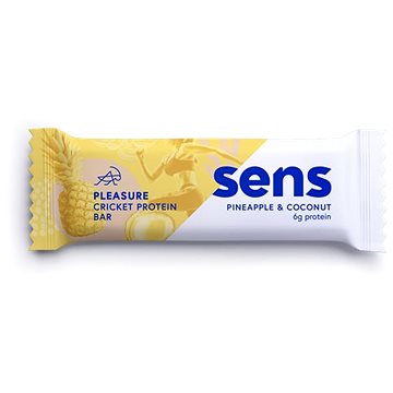 SENS Pleasure Protein tyčinka s cvrččí moukou, 40g, ananas & kokos