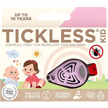 Tickless Kid – Ultrazvukový odpudzovač kliešťov – Ružová
