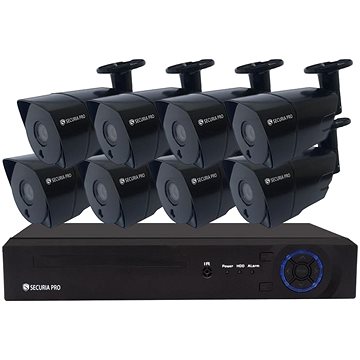 Kamerový systém Securia Pro IP 3MPx NVR8CHV3-B, bez disku