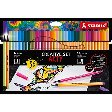 E-shop STABILO CREATIVE SET ARTY - Stift 68, Spitze 88, Etui 36 Stück