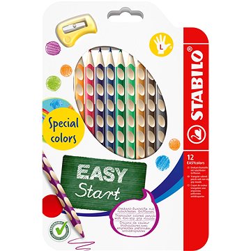 E-shop STABILO EASYcolors für Linkshänder, Sonderfarben - 12er-Set mit Anspitzer