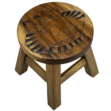 Dřevěná dětská stolička - KOČKY MAZLÍCÍ
