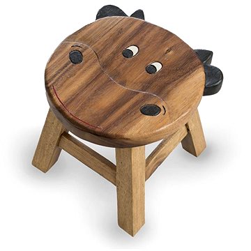 Dřevěná dětská stolička - KRAVIČKA TVAROVANÁ