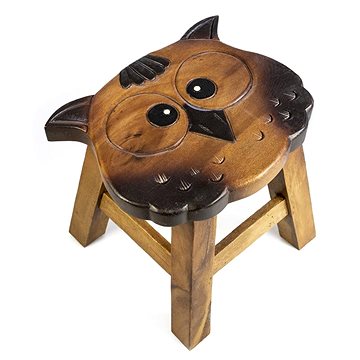 Dřevěná dětská stolička - SOVA SÝČEK
