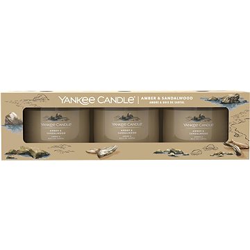 YANKEE CANDLE Amber and Sandalwood set Sampler 3× 37 g