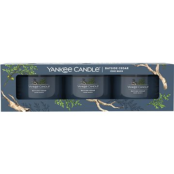 YANKEE CANDLE Bayside Cedar set Sampler 3× 37 g