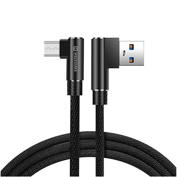 E-shop Swissten Arcade Textil-Datenkabel USB/microUSB - 1,2 m - schwarz