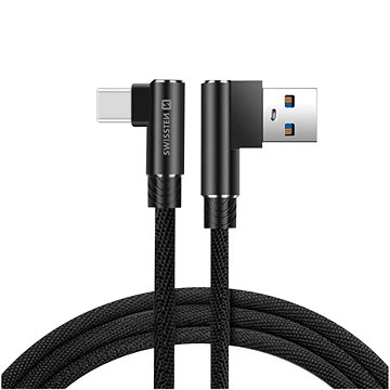 E-shop Swissten Arcade Textil-Datenkabel USB/USB-C - 1,2 m - schwarz