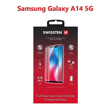 E-shop Swissten 3D Full Glue für Samsung A146 Galaxy A14 5G schwarz