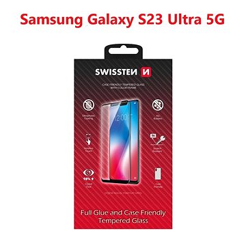E-shop Swissten 3D Full Glue für Samsung S918 Galaxy S23 Ultra 5G schwarz