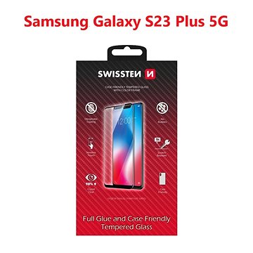 E-shop Swissten 3D Full Glue für Samsung S916 Galaxy S23 Plus 5G schwarz