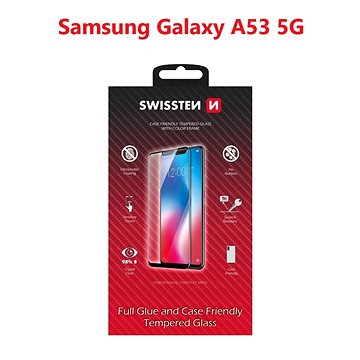 E-shop Swissten 3D Full Glue für Samsung A536 Galaxy A53 5G schwarz