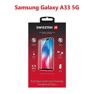 E-shop Swissten 3D Full Glue für das Samsung A336 Galaxy A33 5G schwarz