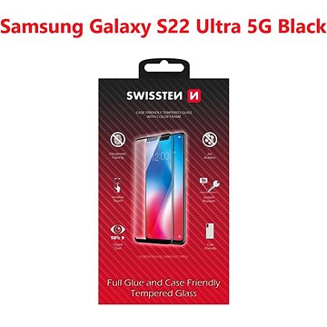 E-shop Swissten 3D Full Glue für Samsung S908 Galaxy S22 Ultra 5G schwarz