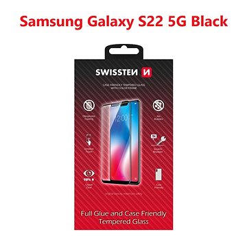 E-shop Swissten 3D Full Glue für Samsung S901 Galaxy S22 5G schwarz