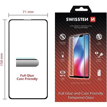 E-shop Swissten 3D Full Glue pro Huawei P Smart 2021 schwarz