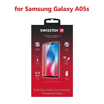 E-shop Swissten 3D Full Glue Samsung Galaxy A05s schwarz