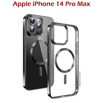 E-shop Swissten Clear Jelly MagStick Metallic für iPhone 14 Pro Max schwarz