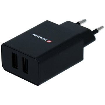 E-shop Swissten-Netzwerkadapter SMART IC 2.1A + Micro-USB-Kabel 1,2 m schwarz