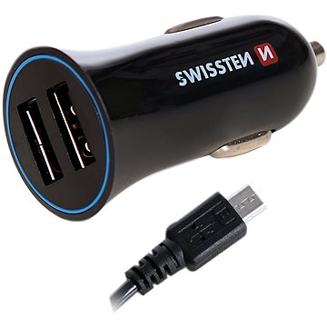 E-shop Swissten Adapter 2,4 A + Micro-USB-Kabel - 1,5 m