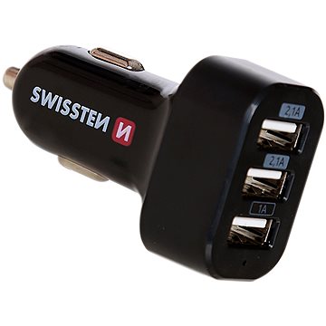 E-shop Swissten Autoadapter 3xUSB 5.2A